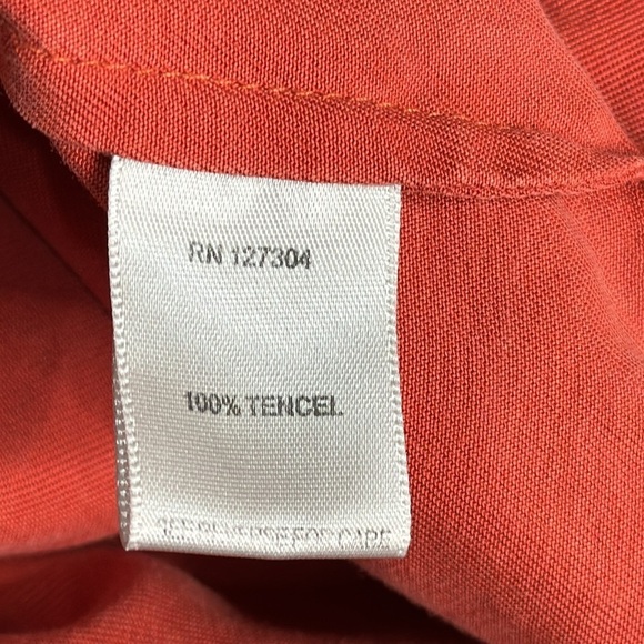 John Mark Orange Long Sleeve Dress 100% Tencel Size Small - Picture 7 of 8